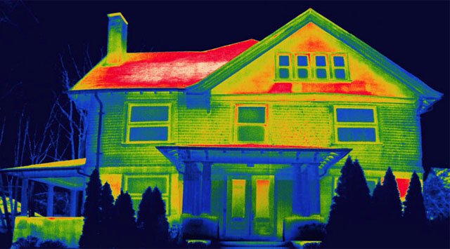 thermal image of home